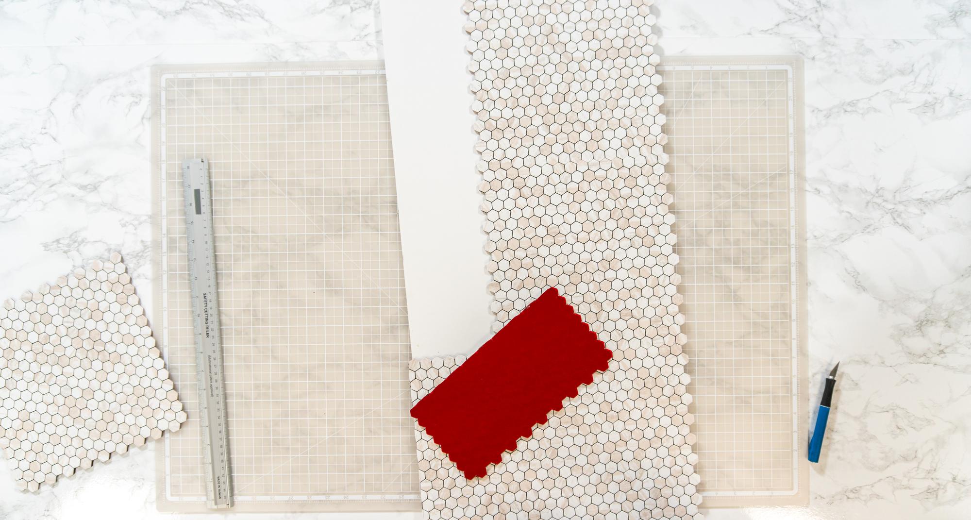 Set of embroidered sample swatches